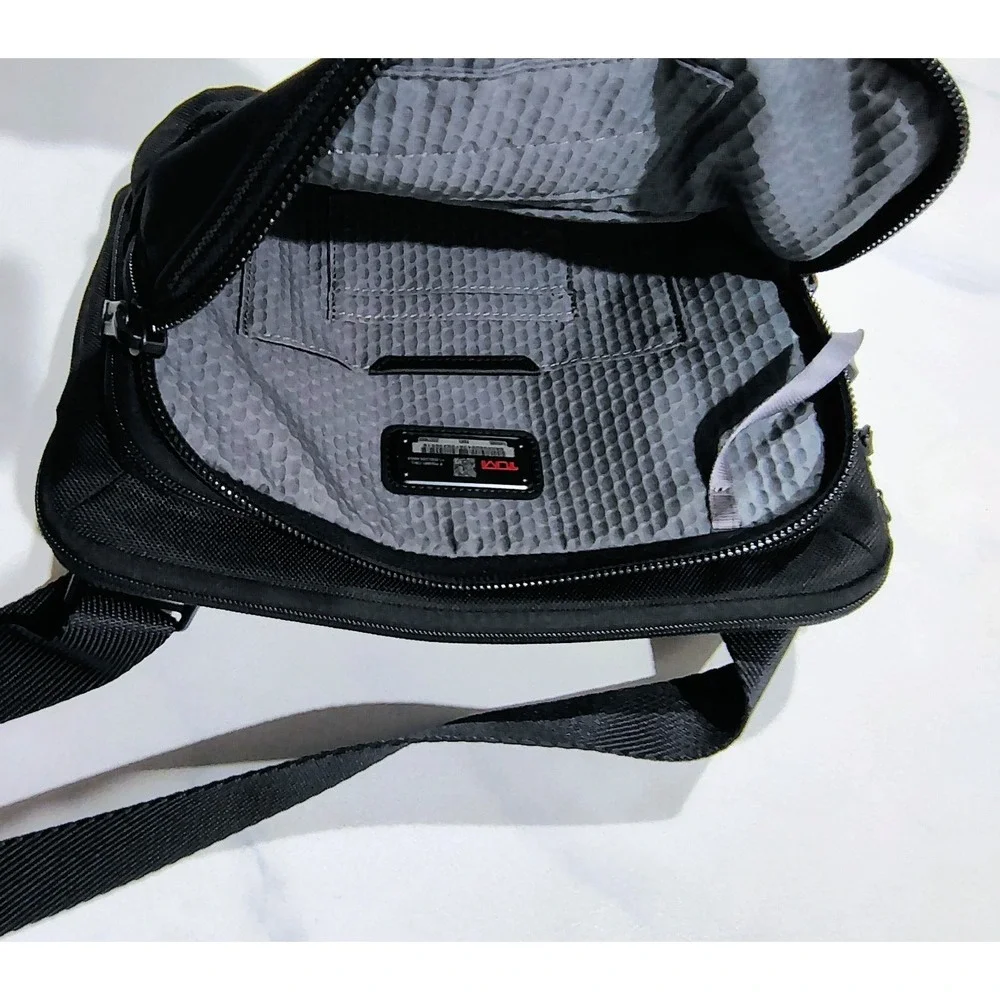 Tumi Alpha Bravo Service Crossbody Bag Black Ballistic Nylon Mens 232796D Bag